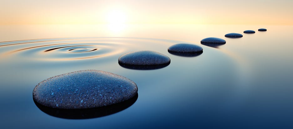 Rocks in water